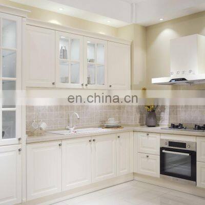 China Wholesale Custom Design White Solid Wood Kitchen Cabinets photo-3