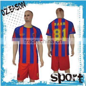 High quality wholesale mesh fabric football jersey, footabll uniforms