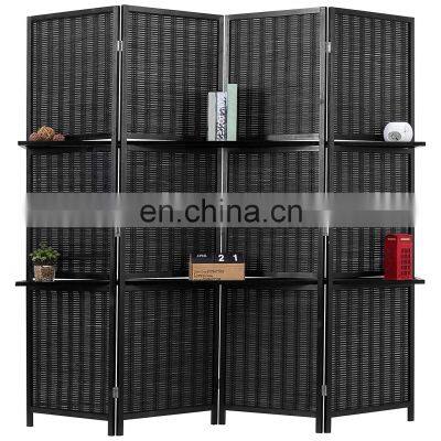 Black Bamboo folding homedecor screen room divider