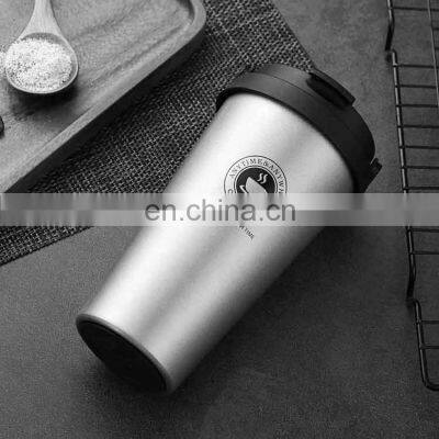 Customized Thermos Insulated Stainless Steel Coffee Mug With Lid