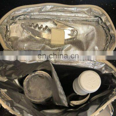 Top Rated Picnic Cotton Eco Friendly Insulated Red Travel Christmas Bottle Cooler Wine Gift Bag photo-5