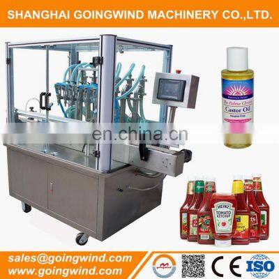 Automatic hummus ketchup castor oil filling machine auto smoothie jar packing machinery cheap price for sale