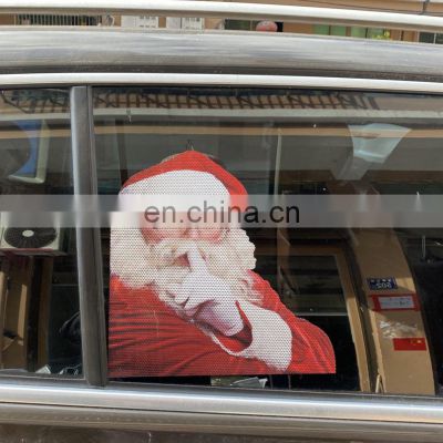 Wholesaler supplier Christmas Santa Claus Car Window Sticker Auto Vehicle Window Cling Vinyl Sticker Decal Car Stickers