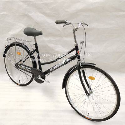24/12inch Steel Single Speed Lady Bike City Bike Black photo-3