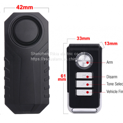 Wireless Bicycle Alarm, Anti-theft Device, Electric Car Remote Control Vibration Alarm (wechat:13510231336) photo-2