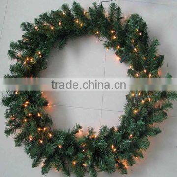 2015 wholesale battery light up christmas wreath