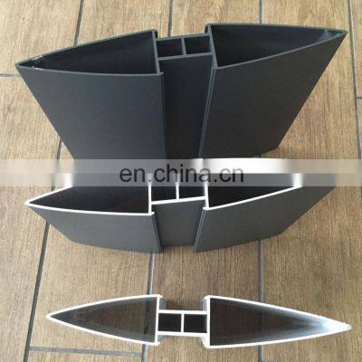200mm, 300mm, 400mm wide aluminum oval airfoil  extrusions for exterior sunshade