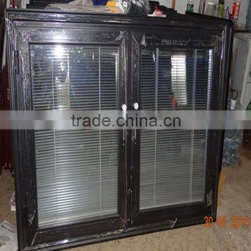 Wanjia hot sale aluminum window with built-in blinds