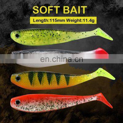 JOHNCOO Soft Plastic Bait Manufacturers Big Soft Bait T Tail Lure Vivid Colorful Fishing Bait photo-2