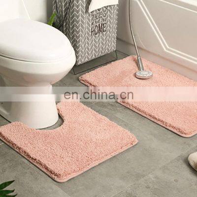 Washable Designer Anti Slip Designer Carpet Floor Luxury Toilet Mats 2 Piece Set Rug Bathroom photo-4