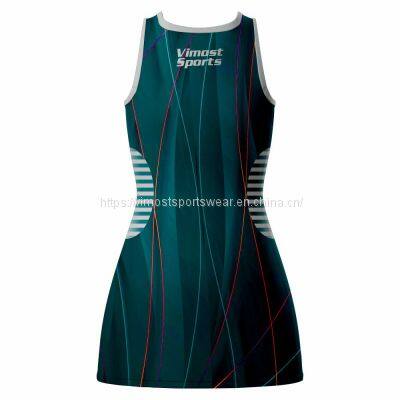 Round Neck Custom Sublimated Netball Dress From Best Supplier photo-2