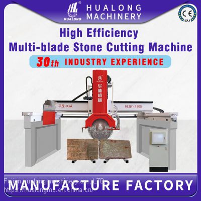 Hualong Machinery HLQY series Bridge Block Cutter Granite Multi-blade Stone Cutting Machine