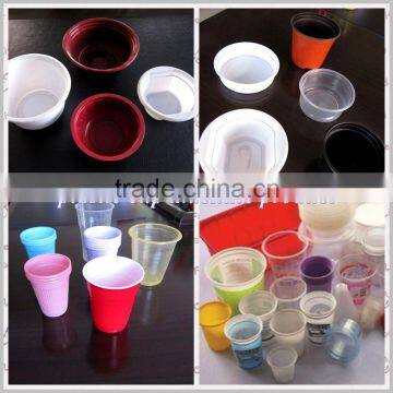 Full-automatic plastic cup producing machine and plastic lid forming machine