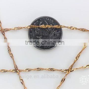 D135HM unplated raw brass long cheap Water wave chain