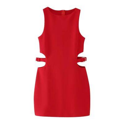 Elegant and Fashionable, This Minimalist Velvet Mini Halter Dress is a Must-have. photo-2