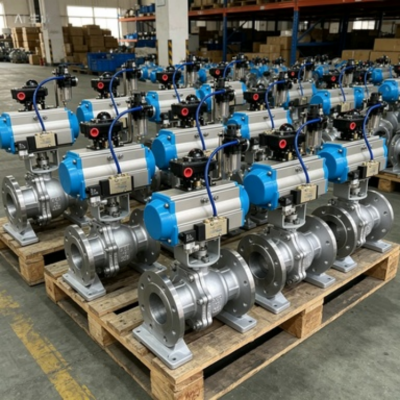 Pneumatic DIN Ball Valve With Mill Test Report and Technical Support