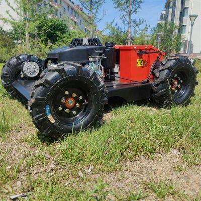 Agriculture Gasoline Powered Walking Speed 0~6Km/H Remote Operated Grass Cutter photo-2