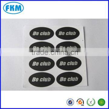 black round PVC label sticker