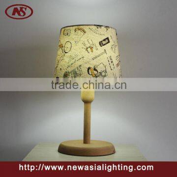 Lovely kid wood table lamp