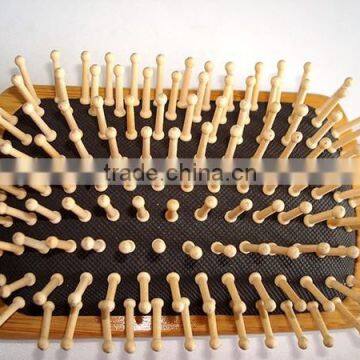 Eco-friendly Natural Bamboo Brush , Wood Pins Custom Paddle Brush photo-5