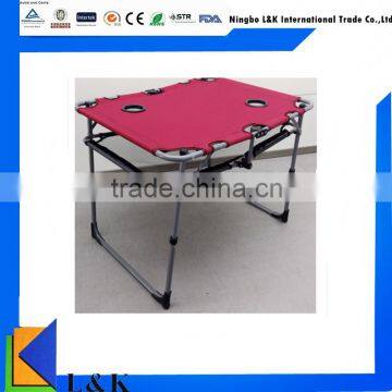 Custom folding table /portable folding table/metal folding table with two cup holders                        
                                                Quality Choice