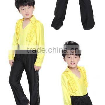 Promotion Fashion Long Sleeve and Pants Children Ballroom Dance Practice Costume for Boys Latin Jazz Dance Wear photo-3