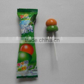 double lollipop--HAMI LEMON FLAVOR AND ORANGE FLAVOR