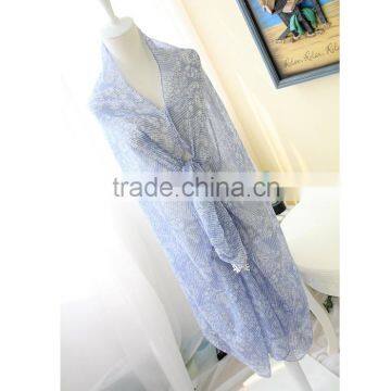 Leisure Paisley Pattern Lace Brim Women's Multifunctional Pashmina Shawl
