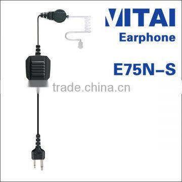 VITAI E75N-S Earpiece Transparent Tube Type Earphone for Two Way Radio