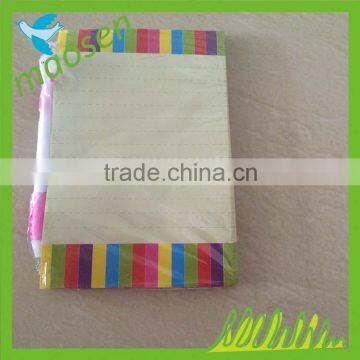 cheap custom magnetic shopping list note pad with pen,fridge magnet notepad set