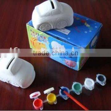 DIY ceramic product car coin bank saving box