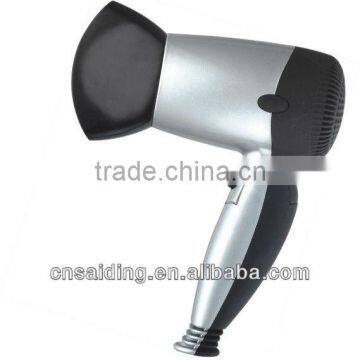 Dual voltage foldable mini travel hair dryer