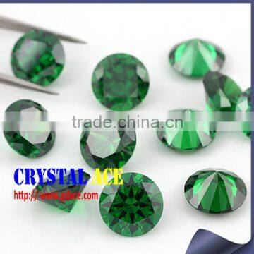 2mm Grean Cut Round Zircon Gemstone Material CZ Gemstone For Ring Decoration