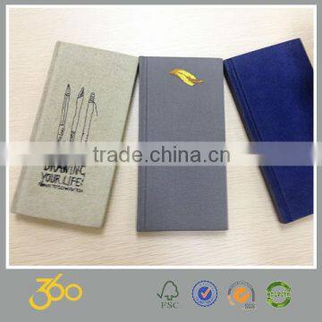 cloth cover for notebook english, mini notebook custom cover design