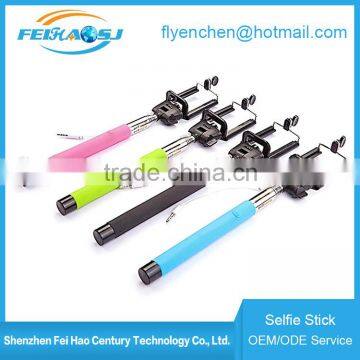2015 Selfie stick wholesale wireless monopod selfie stick with bluetooth shutter button