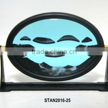 Round Black Plastic Frame Moving Sand Art