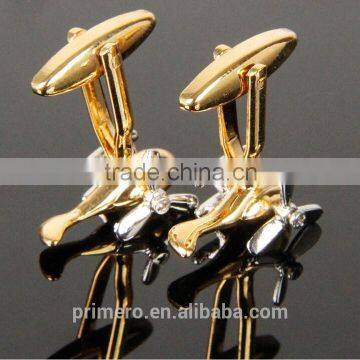 PRIMERO 2015 Fashion Jewelry Aeroplane Cufflinks Creative Metal Cufflinks Gold & Silver Plated Aircraft Cufflinks photo-6