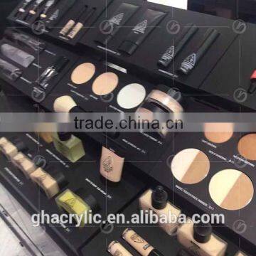 Customized 3ce Cosmetic Display,black Organic Glass Makeup Display Stand photo-6