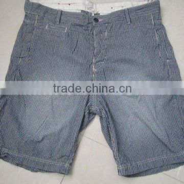 2012 new mens fashion plaid cotton cargo shorts