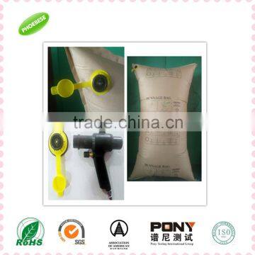 bigger air valve paper dunnage air bag with polyethylene bladder