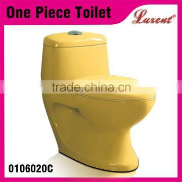 Economic steam room Washdwon single flush 1 pc Toilet Yellow