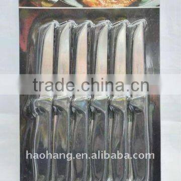 12pcs stainless steel knife set with plastic handle, all clad stainless steel cookware sets