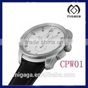 China factory leather mens quamer sport chronograph watch price wholesale alibaba