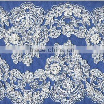 2015 newest white chantilly lace trim