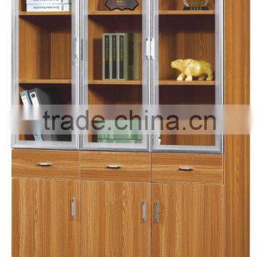 hot sale new design high quality modern glass door wooden file cabinet storage cabinet bookcase
