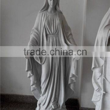 European style white marble the Madonna statue for cemetery