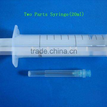Disposable Syringe Luer Slip 20cc 2-Part
