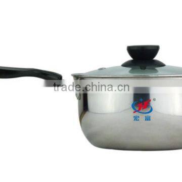 stainless steel long handle milk boiling pot for kids