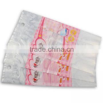 factory wholesale custom size side gusset plastic packing bag for tissue with custom printing