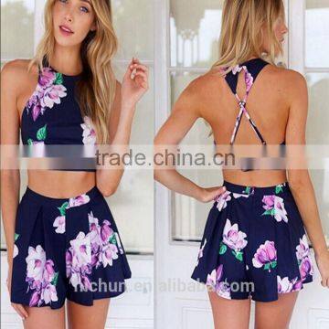 Sexy Women Gorgeous Backless Cross Spaghetii Straps Clubwear Party Dress